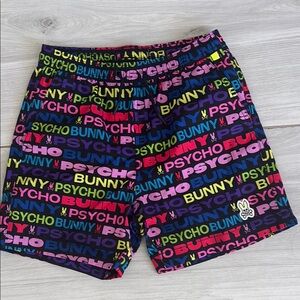 Boys Psycho Bunny Colorful Logo Print Shorts
